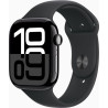 Apple Watch 10 46mm Aluminium Jet Black avec Black Sport Band S/M MWWP3